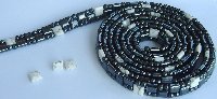 79" Triple Strand Magnetic Black with Brown Tiger Eye, & All Bl